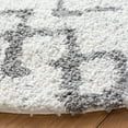 thumbnail image 3 of SAFAVIEH Berber Lula Distressed Shag Area Rug, Ivory/Gray, 6'7" x 6'7" Round, 3 of 11