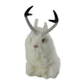 thumbnail image 2 of Almencla 6 Inch Lifelike Jackalope Rabbit Realistic ry Figure Pet Toy Home, 8 X 8 X 17 White, 2 of 8