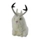 thumbnail image 2 of Figura de conejo de Pascua realista hecha a mano, accesorio para fotos, Jackalope peludo Blanco, 2 of 9