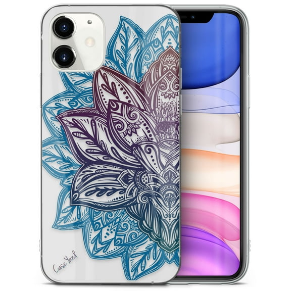 Caseyard TPU Clear Case for iPhone 13 with Astra Mandala design phone cover