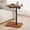 Walnut, variant on TV Tray Table, Adjustable Height, Flip-Top, Snack Side Table with 360° Swivel and 180° Tilt, C Shaped End Table for Couch, Sofa, Bed, Recliner, Black