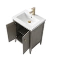 thumbnail image 3 of Vanity Art 24" Double Door Bathroom Vanity with Sink, Freestanding Storage Cabinet with Ceramic Top, and Removable Shelve, 3 of 7