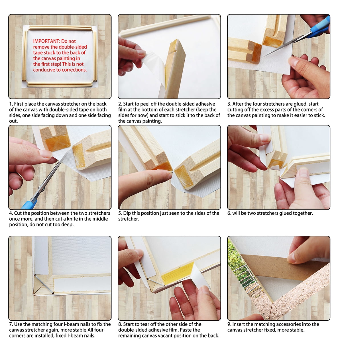 P&L Art Canvas Frame Kit Stretcher Bar - 24X36 Inch Customized Wooden Frames for Oil Painting & Gallery Wrap Wall Art