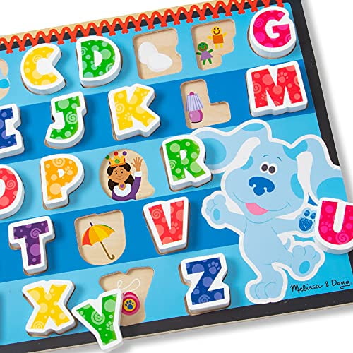 Melissa & Doug Blue's Clues & You! Wooden Chunky  Puzzle - Alphabet