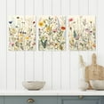 thumbnail image 4 of Minimalist Flower Floral Wall Art Farmhouse Decor, Boho Style Wall Decor Watercolor Wildflower Paintings, Modern Colorful Botanical Flower Art Print for Bathroom, Bedroom, Gallery,(12x16xInch x3), 4 of 6