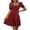 Red, variant on Summer Dresses for Women Casual Cute Square Neck Puff Short Sleeve Midi Dress Elegant Fashion Clothes