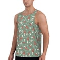 thumbnail image 2 of Easygdp Retro Hippie Groovy Mushroom Men's Tank Top, Sleeveless Muscle T Shirts, Breathable, Quick-Dry, Loose for Gym, Running, Fitness - Large, 2 of 9