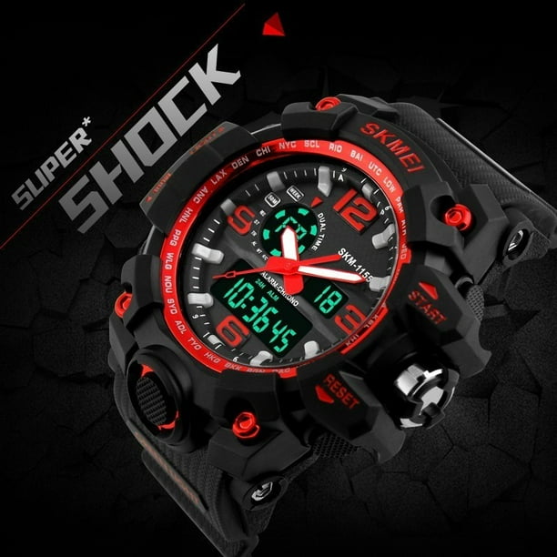 Digital Watch S SHOCK Men Watch 50m Waterproof Big Dial Date Calendar
