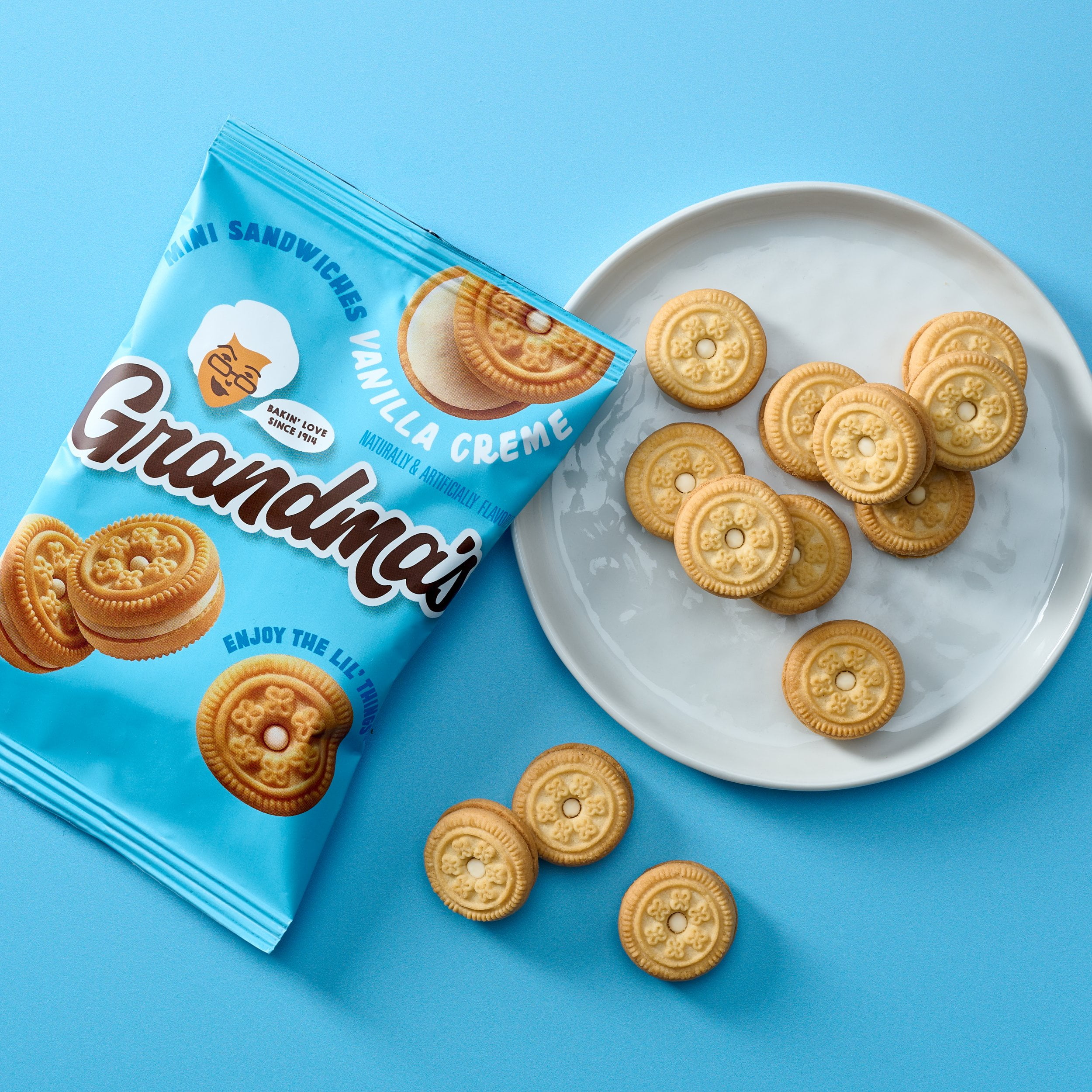 Grandma's Mini Sandwich Crèmes Vanilla Flavored Cookies, 24 Count
