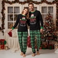thumbnail image 6 of Family Matching Christmas Pajama Set Letter Print Long Sleeve Tops Plaid Elastic Waist Pants, 6 of 8