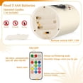 thumbnail image 5 of Yayeee Flameless Candles with Remote Flickering Battery Operated Multi Color Changing, Beige Astronaut Space, 5 of 7