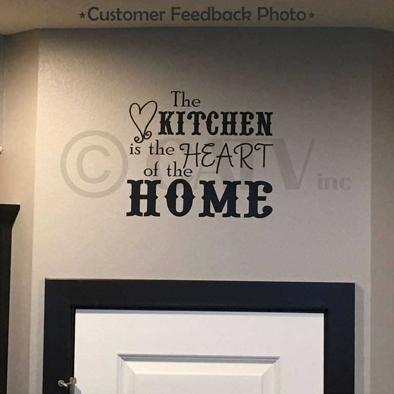 Kitchen Vinyl Wall Decal Kitchen the Heart of the Home Lettering