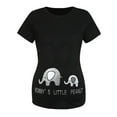 thumbnail image 3 of Hwmodou Female Pregnant T-Shirts Womens Maternity Short Sleeve Crew Neck Cute Letter Printed Tops T Shirt Casual Tee Tunic Blouse Dailywear Pregnancy Clothes For Woman, 3 of 4