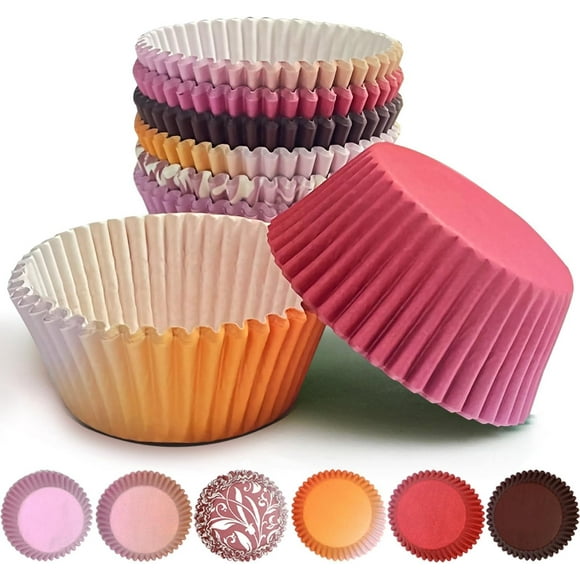 shiyou-Standard Cupcake Liners Cupcake Cups 300-Count Food Grade Purple Red Gradient Design Cupcake Papers Baking Cups Cupcake Wrappers(Standard Size)