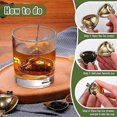 thumbnail image 5 of 30-Pack Heart-Shaped Tea Infusers, Stainless Steel Mesh Filters with Extended Handles for Loose Leaf Tea Brewing, 5 of 5