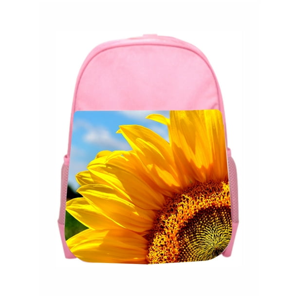 Accessory Avenue School Backpack Yellow Flowers Girls Kids PreSchool