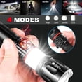 thumbnail image 5 of 2 Pack Flashlights High Lumens, Portable Rechargeable Tactical Flashlights, Magnetic Flashlight with 360°COB Light, Zoomable, Waterproof, 4 Modes Lights for Camping Emergencies Car Walking, Black, 5 of 8