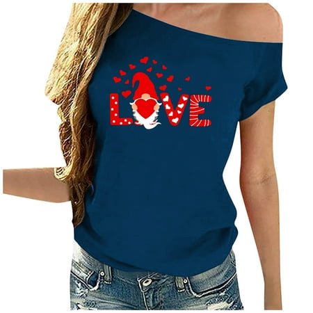 

Pianpianzi Long Sleeve Scrub Tee Womens Long Sleeve Loose Tops Womens Yoga Tops Long Sleeve Women s Fashion Valentine s Day Gnome Love Print Short Sleeve Blouse Top
