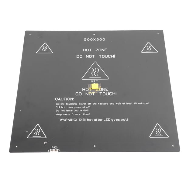 Calentador De Cama Para Impresora 3D, Cama Calefactable Para Impresora 3D, Diseño De Orificio Avellanado Eficiente De Alta Potencia Integrado De 24 V Y 350 W Para Fabricación De