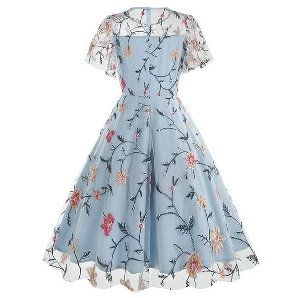 sachin and babi light blue dress Mgiacy,New Arrival,Romantic,Embroidery,Lantern Sleeve,Long Sleeve,Patchwork,White  Mesh,Elegant,Wedding Dress,Hem,Long Dress,Bride