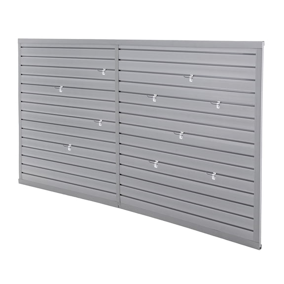 4x8 ft Slat Wall Paneling Garage Wall Organizer, PVC Slatwall Panels Garage Tool Organizer Wall Mounted Tool Rack System Slat Board Panels Garage Storage Organization Product