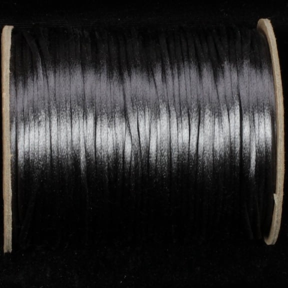 Charcoal Gray Solid Satin Cording Craft Ribbon 0.25" x 144 Yards