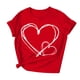 thumbnail image 4 of Xuyuer Valentine's Day women's lover printed t-shirt round neck short sleeve Shirt Women Alphabet ABC I Love You Printed T-Shirts Teacher Valentine Shirt Tees Tops, 4 of 7