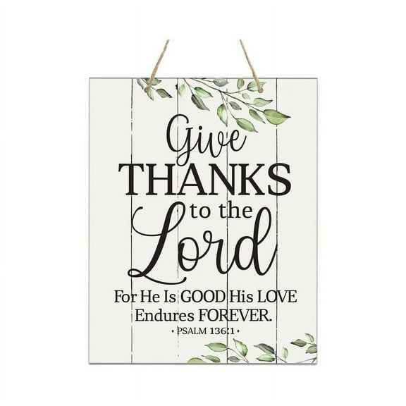 LifeSong Milestones Distressed Wall Sign Give Thanks To