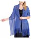 thumbnail image 1 of Guardurnaity Bufanda brillante de lujo, chal para sombra de protección solar, hilo fino femenino, borla de encaje hueco largo, capas de boda, bufandas Ropa, zapatos y accesorios Miscelánea Azul Guardurnaity AP015060-03, 1 of 6
