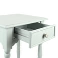 thumbnail image 2 of Decor Therapy Jane Nightstand Side Table with a Drawer, Shelf, Traditional Design, Ice Blue 17"D x 14"W x 26"H, 2 of 6