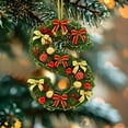 thumbnail image 3 of DAMAI 2026 New 26 Christmas Letter Ornaments with Bow Berry Pinecone Christmas ball, 2D Initial Ornaments for Christmas Tree, Personalized Name Decorations with Alphabet Letters for Holiday Decor, 3 of 5