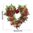 thumbnail image 3 of WMQPNNS Nouvelle Guirlande Décorative Tendance pour la Saint-Valentin Roses Rouges et Vertes en Forme de Cœur Lampe Murale Chaude Pendentif en Rotin Offres du Jour Liquidation, 3 of 7