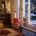 thumbnail image 5 of PiGOGI Christmas Snowflake Polka Dots Lace Dress Goose Costume Set for Porch Goose Outfit Holiday Outdoor Yard Decor (Goose Not Included), 5 of 6