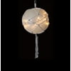 11.5" Lighted Roped Off-White Ball Outdoor Christmas Decoration - Clear Lights