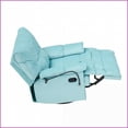 thumbnail image 5 of Single Teddy Velvet Sofa Cyan | Adjustable 150° Back | Phone Stand | Solid Wood Frame | Small Spaces, 5 of 12
