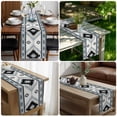 thumbnail image 5 of Brown Beige Boho Table Runner 70 Inches Long,Southwestern Ethnic Abstract Geometric Cotton Linen Table Runners Dresser Scarves,Fabric Tabletop Scarf Furniture Cover for Home Dinner Party 13"x70", 5 of 9