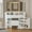 White, variant on Afuhokles Corner Vanity with Tri-Fold Lighted Mirror and Cushioned Storage Stool, Makeup Vanity with Charging Station and Drawers, Shelves, White