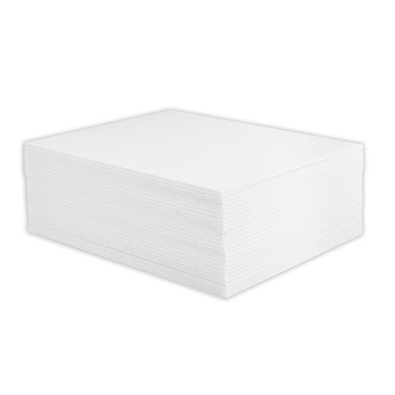 Mat Board Center, Pack of 25 8x10 1/8" White Foam Core Backing Boards
