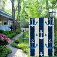 thumbnail image 4 of ONETECH Anchor Pattern Ocean Garden Flag 12x18in Decorations Burlap Yard Flag White, 4 of 6