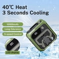 thumbnail image 3 of Mini Ventilador Portátil de Cintura de 10000 MAh, 5 Velocidades, Recargable por USB, con Clip, para Exteriores, Color Naranja., 3 of 5