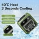 thumbnail image 3 of Mini Ventilador Portátil de Cintura de 10000 MAh, 5 Velocidades, Recargable por USB, con Clip, Energía Móvil de Emergencia para Exteriores, Color Verde., 3 of 5