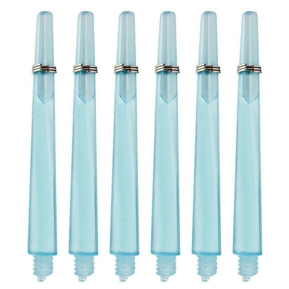6Pcs Professional Dart Shaft Set - 45mm Durable Nylon O-Ring Dart Shafts Stems, Colorful Transparent, No Drilling Required, Amazon Fulfillment