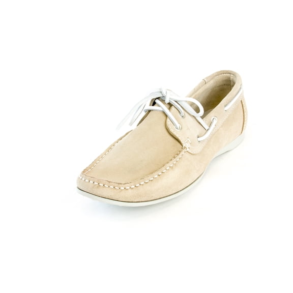 J. LINDEBERG Men's Suede Calf Boat Shoes, Beige, 7