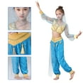 thumbnail image 4 of Jasmine Costume for Girls Birthday Party Jasmine Cosplay Outfit 4-8Y, 4 of 6