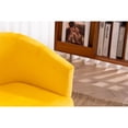 thumbnail image 6 of Velvet Accent Chair with Gold Metal Legs, Yellow, Foam Filled - Pack of 1, 6 of 13