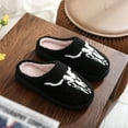 thumbnail image 6 of Fuzzy Slippers Women Slip On Indoor Plush Slippers Comfortable Slippers Fluffy Winter House Shoes Warm Slippers Home Footwear Home Slippers Black 45, 6 of 8