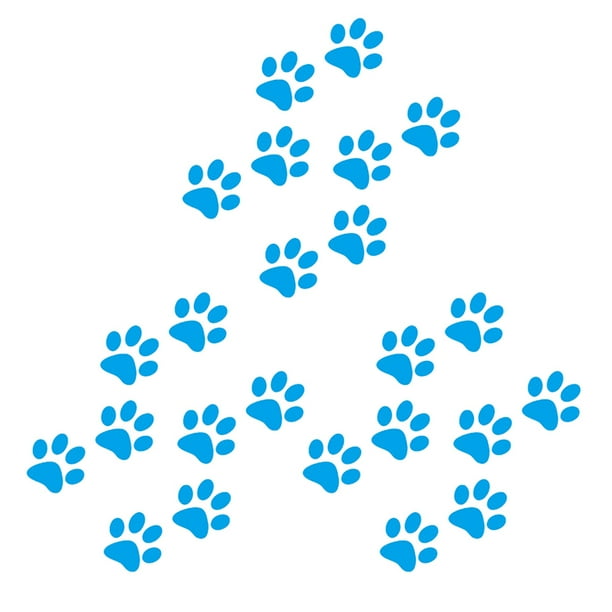 24pcs gato huella calcomanía de coche hermosa calcomanías de coche decoraciones del cuerpo del coche