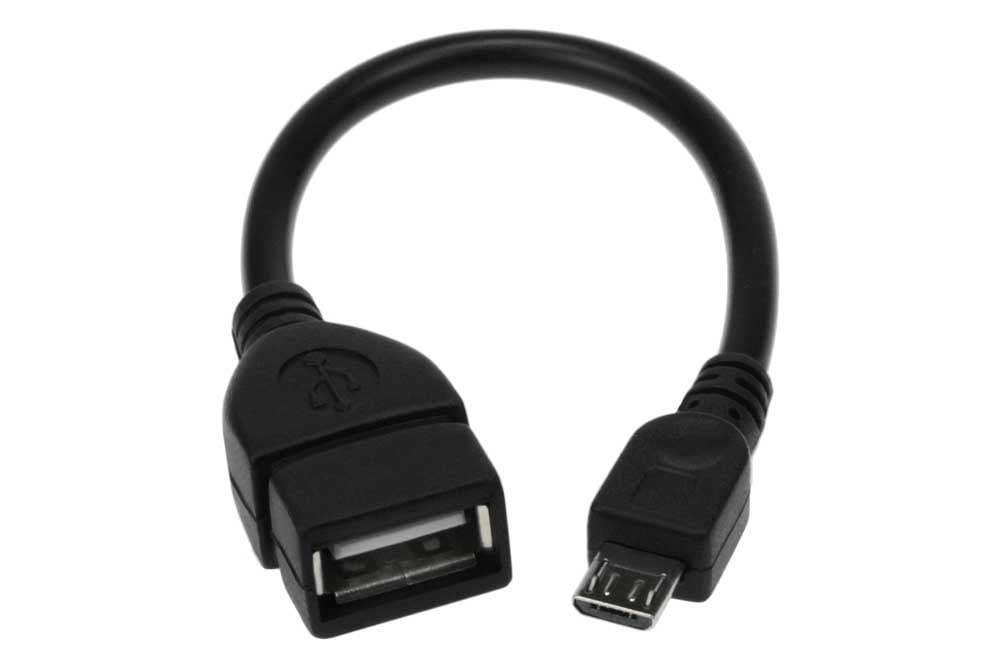 Black Micro USB to OTG Works with Plum Ram Direct On-The-Go Connection Kit and Cable Adapter!
