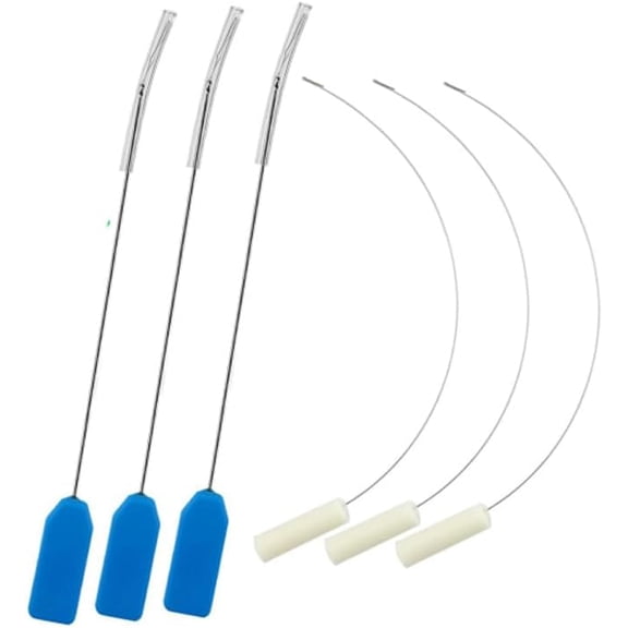 6pcs Long Serger Needle Threader Set, Threaders for Overlocker, Looper and Needle, Punch Needles, Embroidery Floss, Cross Stitch, DIY Sewing and Craft Work