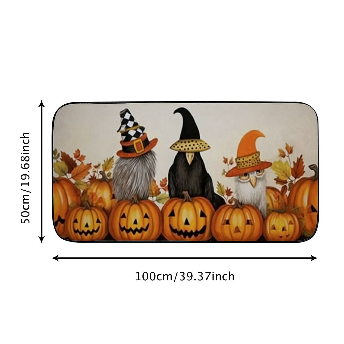 PHYHOO Thanksgiving Harvest Pumpkins Gnome Welcome Mat Front Door Mat,Absorbent Indoor Door Mats,Durable Rubber Backing Floor Doormat for Entryway,Patio,Porch,Fall Maple Leaf